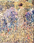 Frieseke, Frederick Carl Lady in a Garden France oil painting artist
